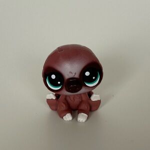 4/$20 🐾 Littlest Pet Shop LPS #2-107 Sid Slother Brown Sloth Mini Pet